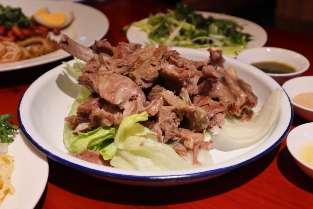 ラム肉の塩ゆで
