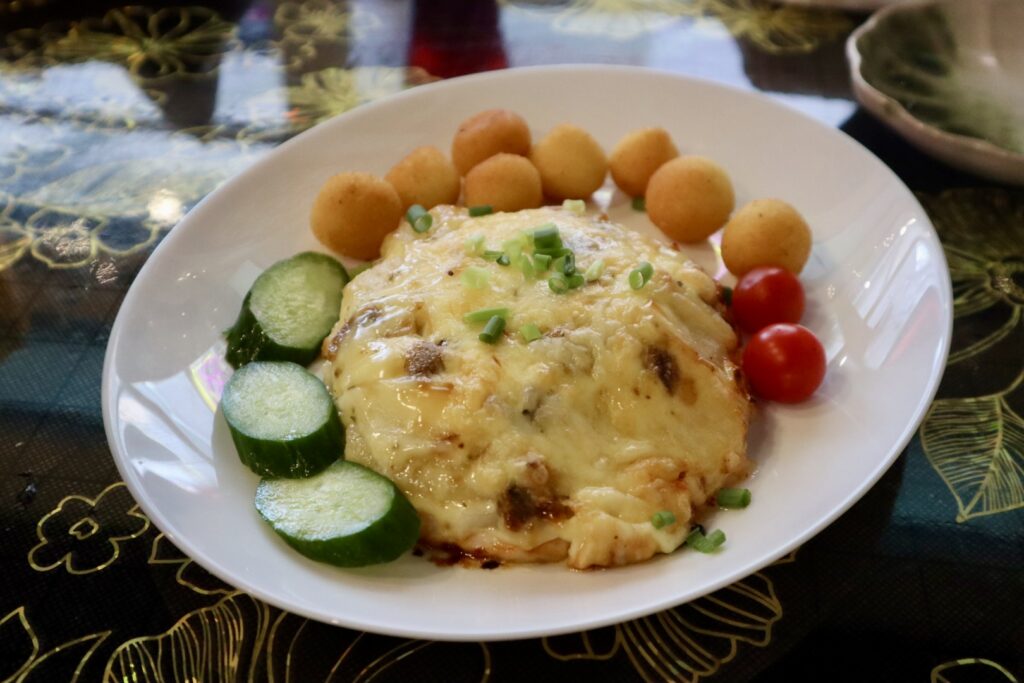 チキン・チーズ・パイナップルのオーブン焼き